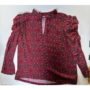 Ann Taylor Loft Long Sleeve Blouse Puffy Arms. Size Medium